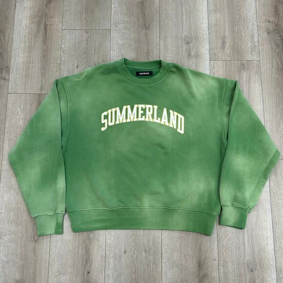 Nahmias Summerland Collegiate crewneck sweatshirt Vintage Seaweed size XS B7